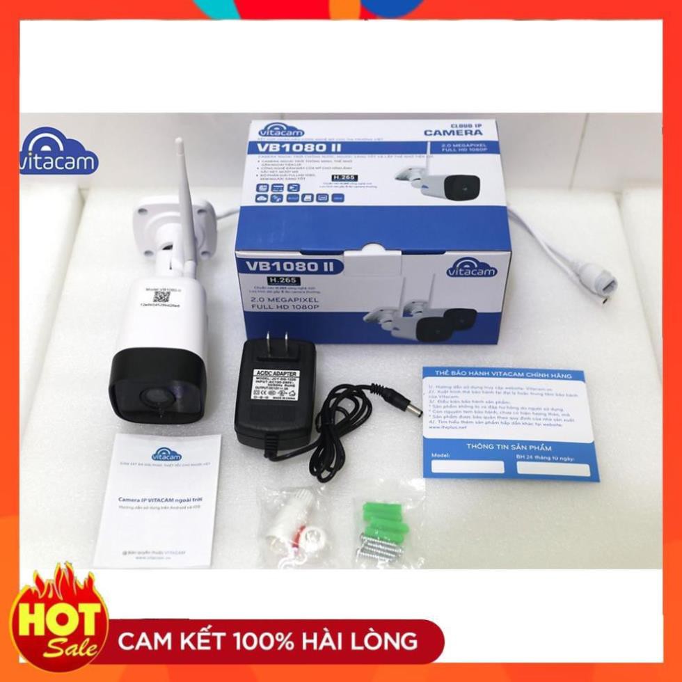 [Chính Hãng] Camera IP Wifi Vitacam ngoài trời chống nước 1080 II-2.0Mpx FullHD 1080P đàm thoại 2 chiều-Chính Hãng