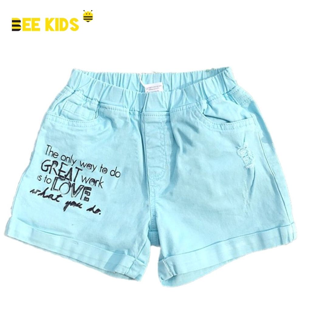 Quần Cộc Cho Bé Gái Bee Kids Cạp Chun Mài Rách Thời Trang Cho Bé Đi Chơi Đi Dạo Phố (2 - 12 Tuổi) 7QK01628SX