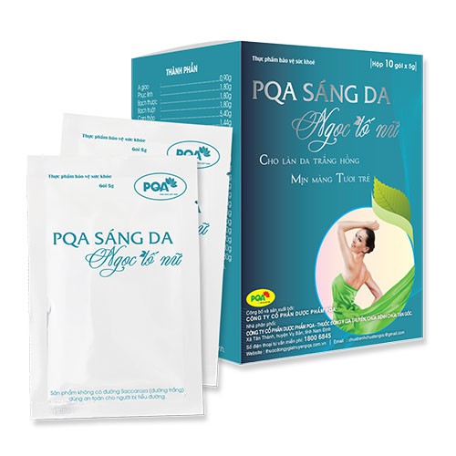 SÁNG DA NGỌC TỐ NỮ PQA cho làn do sáng hồng, mịn màng, tươi trẻ