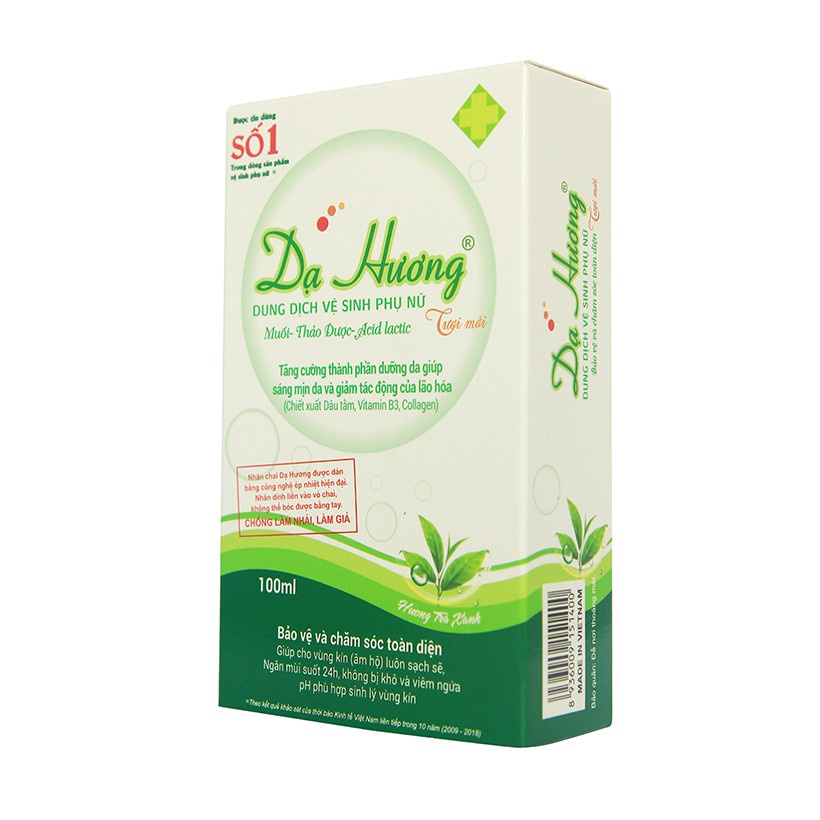 Dung Dịch Vệ Sinh Dạ Hương Trà Xanh Tươi Mát.Chai 100ml