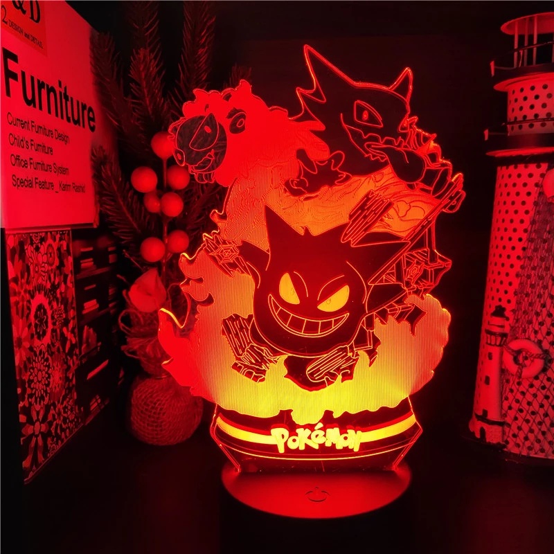 TAKARA TOMY Đèn Led Ngủ 3D Hình Pokemon Gengar