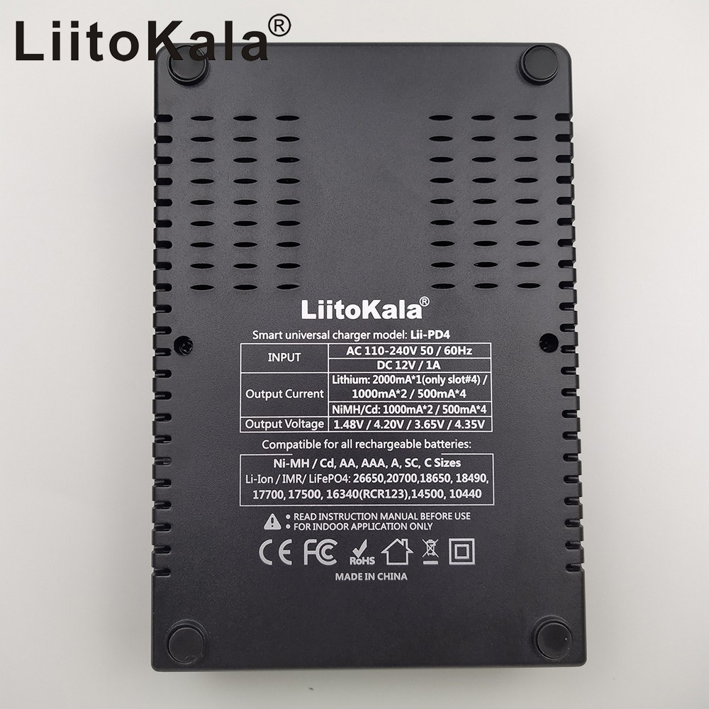 Bộ sạc pin thông minh Lii-PD4 AA AAA  26650, 21700, 18650, 18490, 17700, 17500, 16340 (RCR123), 14500, 10440