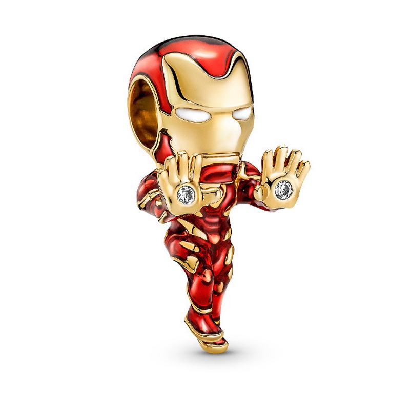 Hạt Charm Bạc 925 Hình Marvel The Avengers Iron Man Dùng Làm Trang Sức Vòng Tay / Vòng cổ DIY