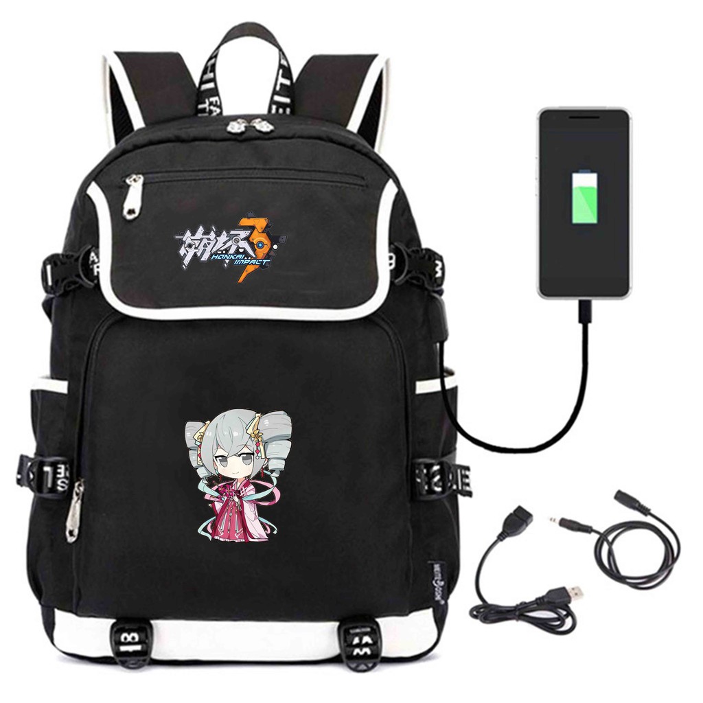 Balo nắp ngang in hình HONKAI IMPACT ver LỄ HỘI game mẫu mới thiết kế thông minh đi học cho nam nữ