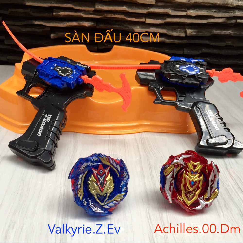 2 Bộ Con Quay BEYBLADE BRUST Có Tay Cầm + Mâm Đấu Lớn 40cm