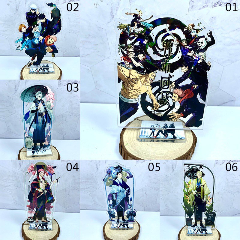 Mô hình đứng nhân vật Itadori Yuuji Fushigura Megumi bằng acrylic cỡ 15cm để bàn trang trí