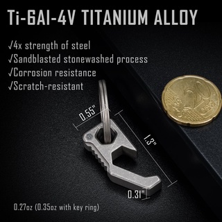 Mở nắp chai móc khóa Titanium KeyUnity KA13
