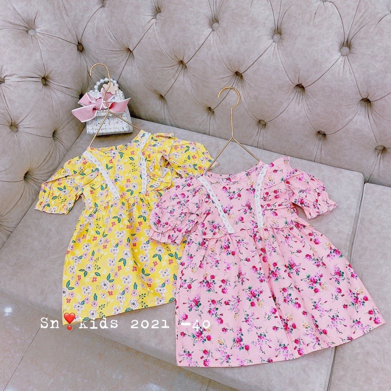 Váy Hoa Chạy Bèo Ren 5 Màu Cực Đẹp Cho Bé Gái Unchi Store  V327