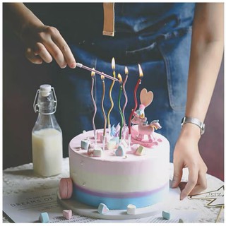 Nến sinh nhật dạng xoắn dài (set 6c)