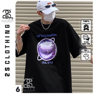 [XẢ NGHỈ BÁN] Áo Phông Rộng Nam Nữ 2s Clothing Áo Thun Nam Tay Ngắn Cotton Oversize Form Rộng Giá Rẻ In Hình Galaxy TV56