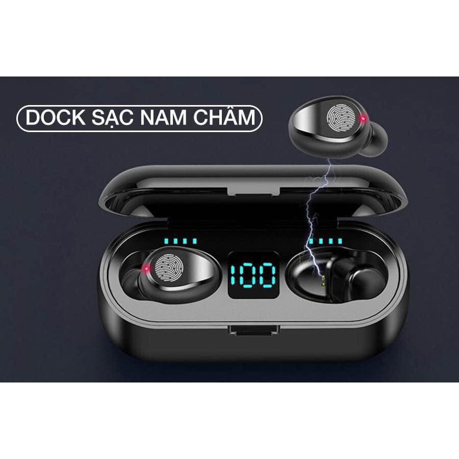 Tai nghe Không dây Amoi F9 - Bluetooth 5.0 Bản Quốc Tế 2021  - Cảm biến Vân Tay - Pin 280 giờ - Chống nước IPX7