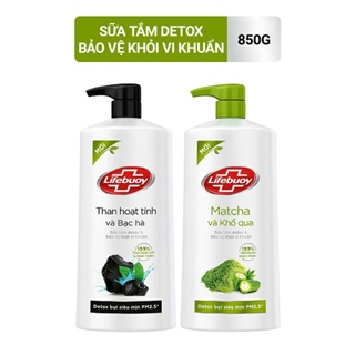 Sữa tắm Lifebuoy Detox và Bảo vệ khỏi vi khuẩn 850gr