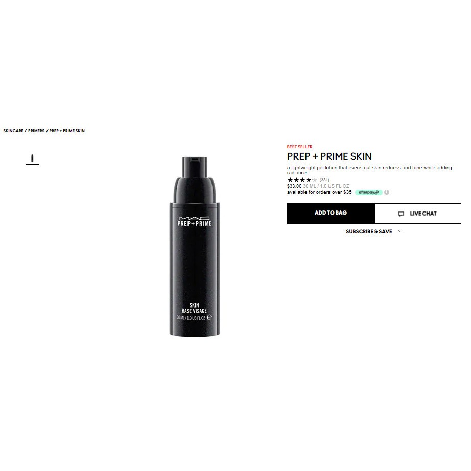 Kem lót Mac Prep+Prime Skin Base Visage