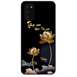 ốp lưng Samsung Galaxy A02s/A03S mặt tráng gương in chữ thư pháp
