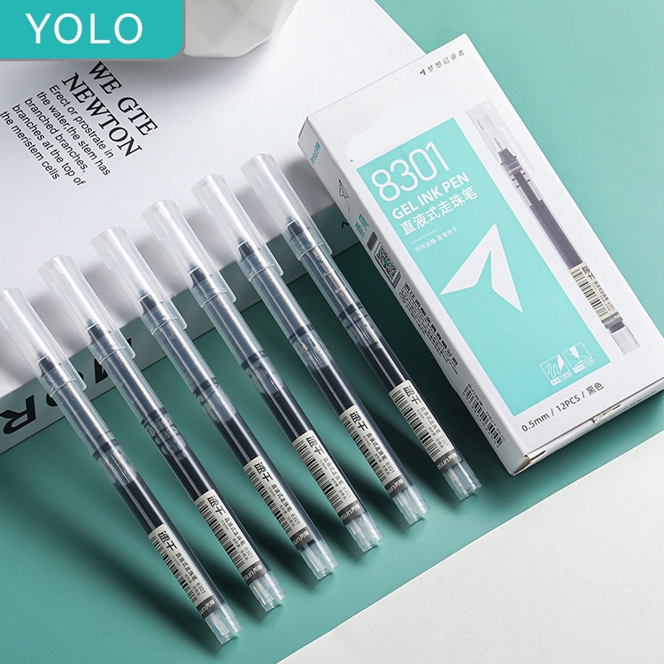 Set 5 Bút Kẻ Mắt Dạng Lỏng Màu Đen Nhanh Khô Dành Cho Học Sinh