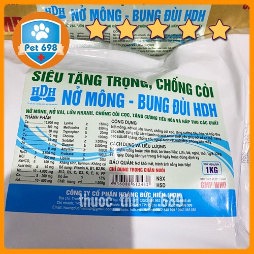 SIÊU TĂNG TRỌNG CHỐNG CÒI NỞ MÔNG BUNG ĐÙI 100g, kích thích them ăn, nâng cao sức đề kháng gia súc, gia cầm, thủy cầm
