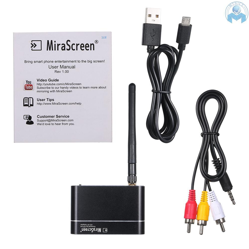 Thiết Bị Nhận Tín Hiệu Màn Hình Không Dây Mirascreen X6W Hd 1080p Kết Nối Wifi Vga Miracast