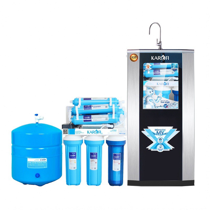 Máy lọc nước thường Karofi 9 cấp, tủ IQ có đèn UV - KT90IQ