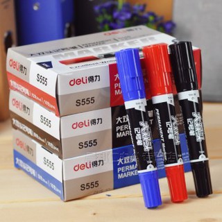 Bút dạ dầu 2 đầu Deli S555