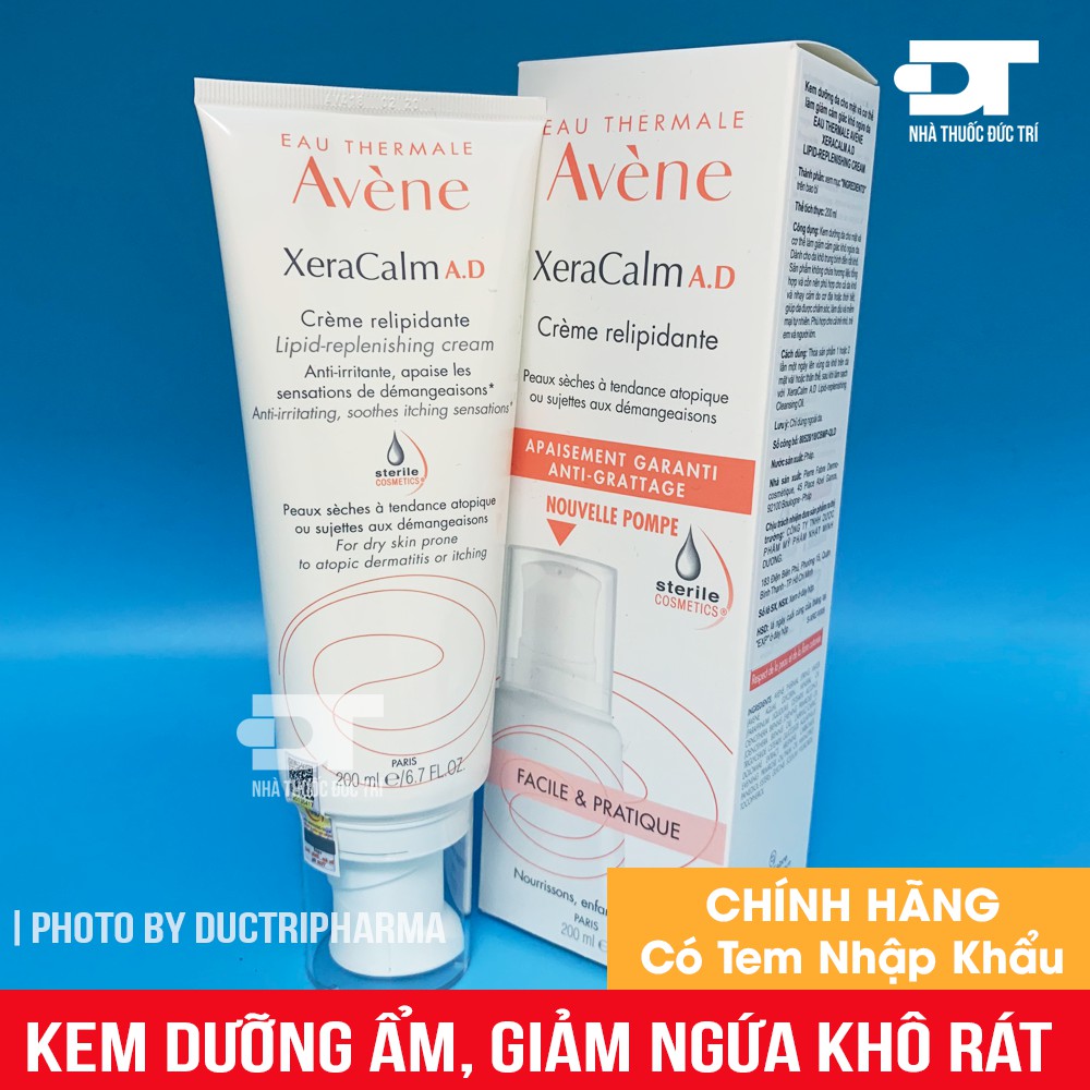 Kem dưỡng ẩm cho da khô ngứa Avene Xeracalm AD Cream 200ml