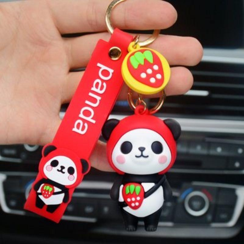 PVN49392 Móc khóa gấu trúc đeo túi trái cây dễ thương Giá Rẻ