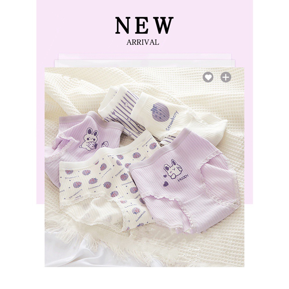 Quần Lót Cotton Lưng Vừa Thoải Mái Thời Trang Cho Nữ