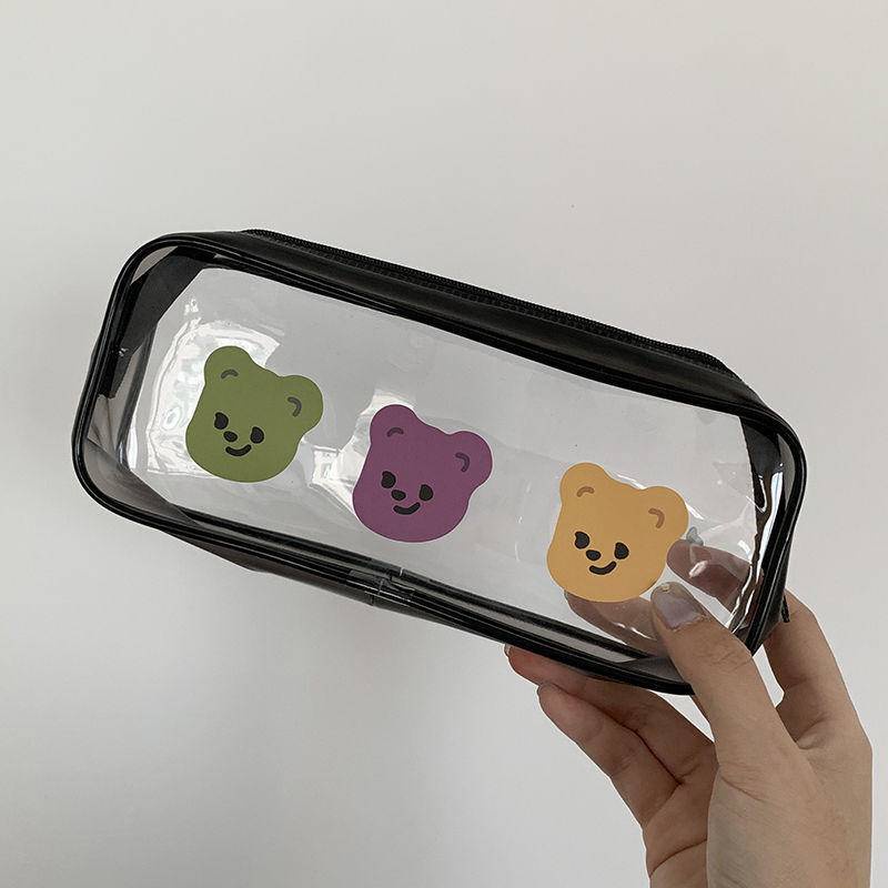 ⭐ iLado ⭐  Túi đựng bút trong suốt cute túi nilong/PVC cute stickers chủ đề nhân vật túi zip nhỏ hộp vải đựng đồ Hộp đựng hộp bút hologram bút cute bọc zip tiểu an văn phòng phẩm Đa Dụng túi đựng đồ dùng cá nhân hình