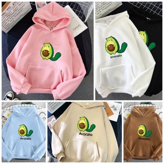 Áo Khoác Hoodie Form Rộng Sweater Nỉ Ulzzang Avocato Đứng Hot Trend Thời Trang Thu Đông Siêu Đẹp BƠ ĐỨNG