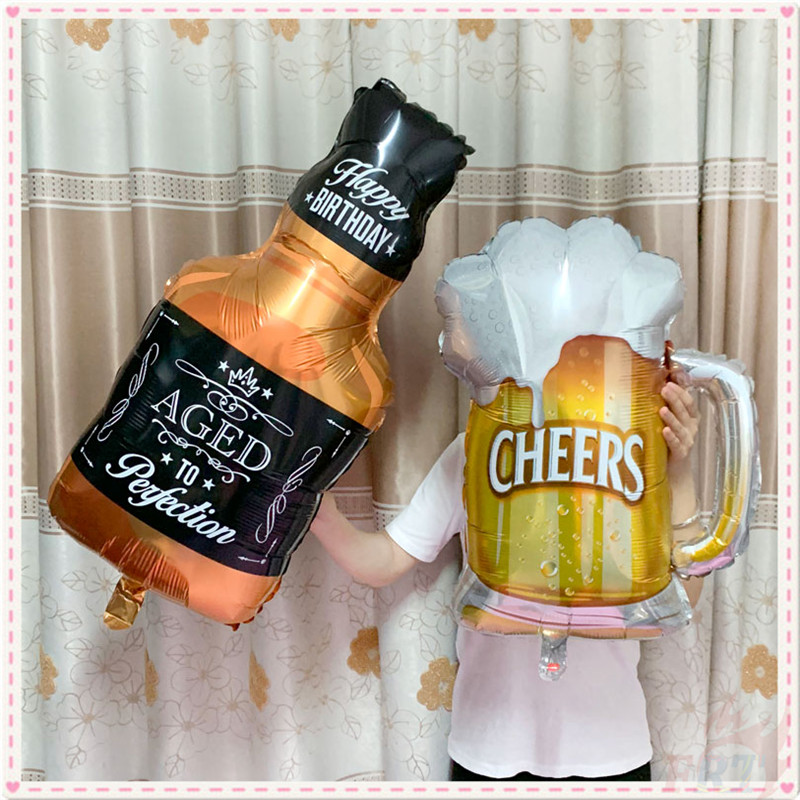 ♦ Trang Trí Tiệc - Bong Bóng ♦ 1 Bong Bóng Trang Trí Chai Rượu Sâm Panh