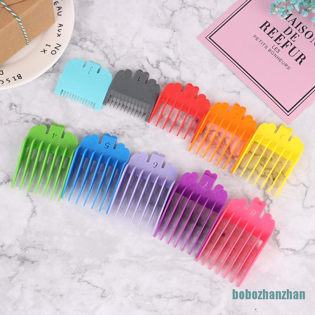 [bobozhanzhan]10pcs Barber Shop Styling Comb Sets Clipper Hair Limit Comb Trimmer Attachment