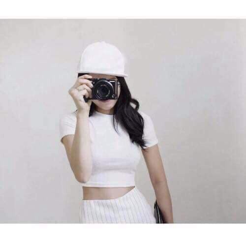 Áo croptop body thun cộc tay nữ dáng ôm sexy cá tính | BigBuy360 - bigbuy360.vn