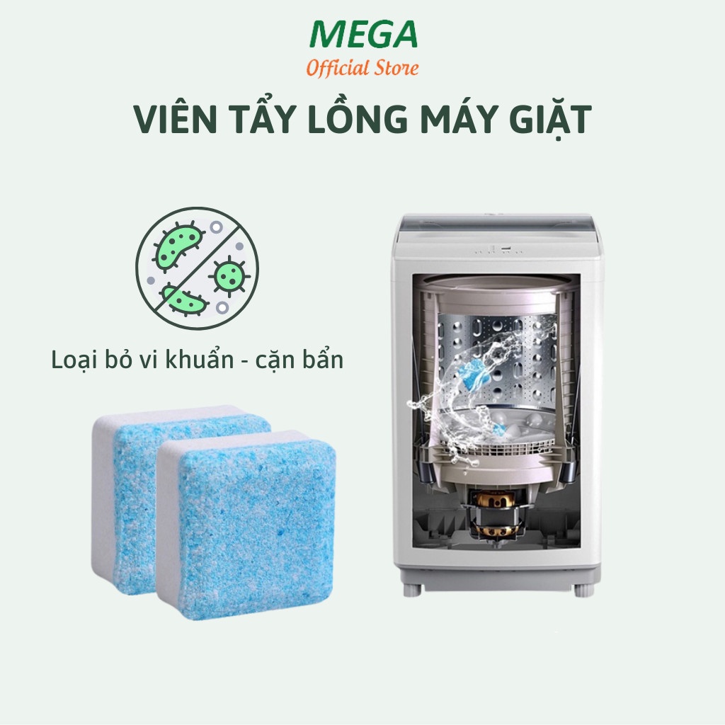 Viên Tẩy Vệ Sinh Lồng Máy Giặt - Diệt Khuẩn - Tẩy Cặn Bẩn Máy Giặt