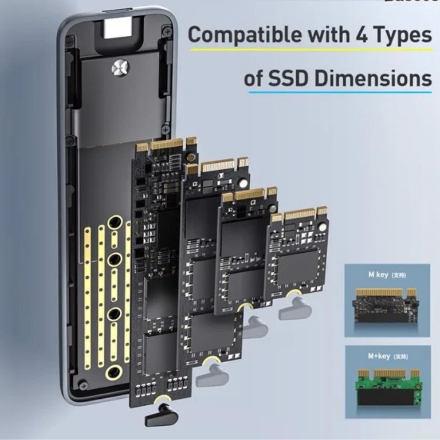 [Chính Hãng  - Sẵn]Thiết bị chuyển đổi ổ SSD thành ổ lưu trữ di động SSD Box Baseus Full Speed Series SSD Enclosure | BigBuy360 - bigbuy360.vn