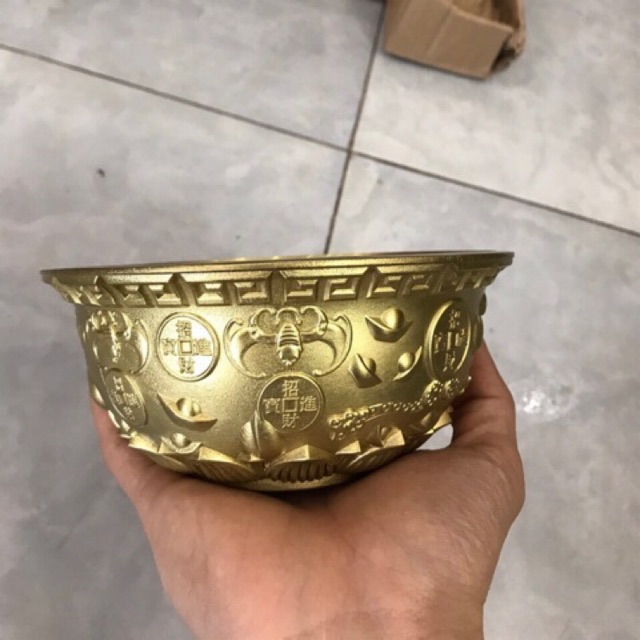 Bát Thỏi Vàng Bằng Đồng Dày Đẹp Bát Thờ Cúng