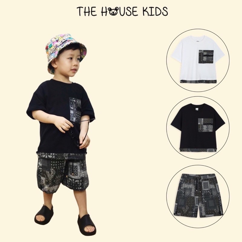 Áo Thun Bé Trai Áo Phông Trẻ Em Cotton Cao Cấp THE HOUSE KIDS Hoạ Tiết Thổ Cẩm