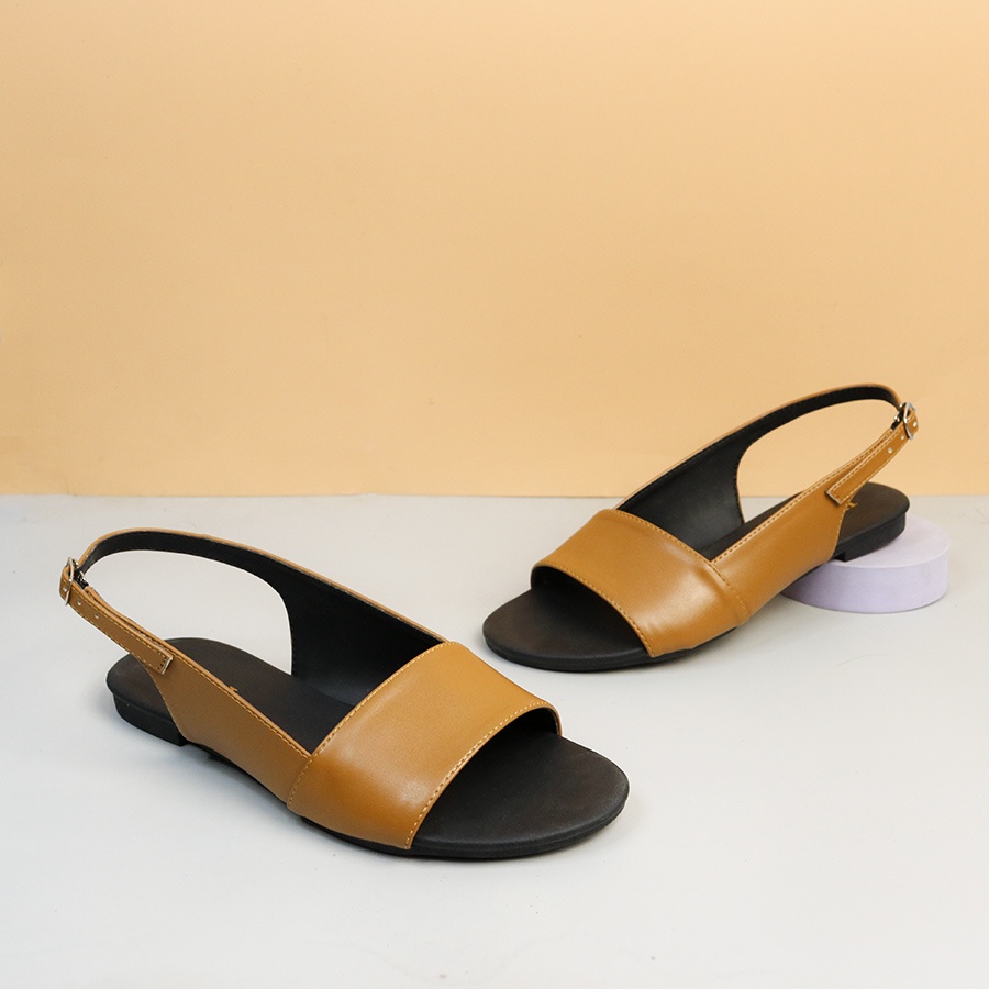 Giày sandal bệt quai ngang vintage thời trang nữ đi học, công sở, đi dạo, đi chơi thường ngày