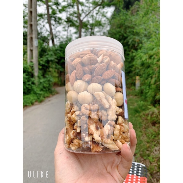 Combo hạt mix dinh dưỡng 4 loại hạnh nhân, óc chó, mắc ca, hạt điều