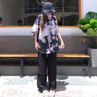 [Áo Unisex]Áo sơ mi loang màu hot trend