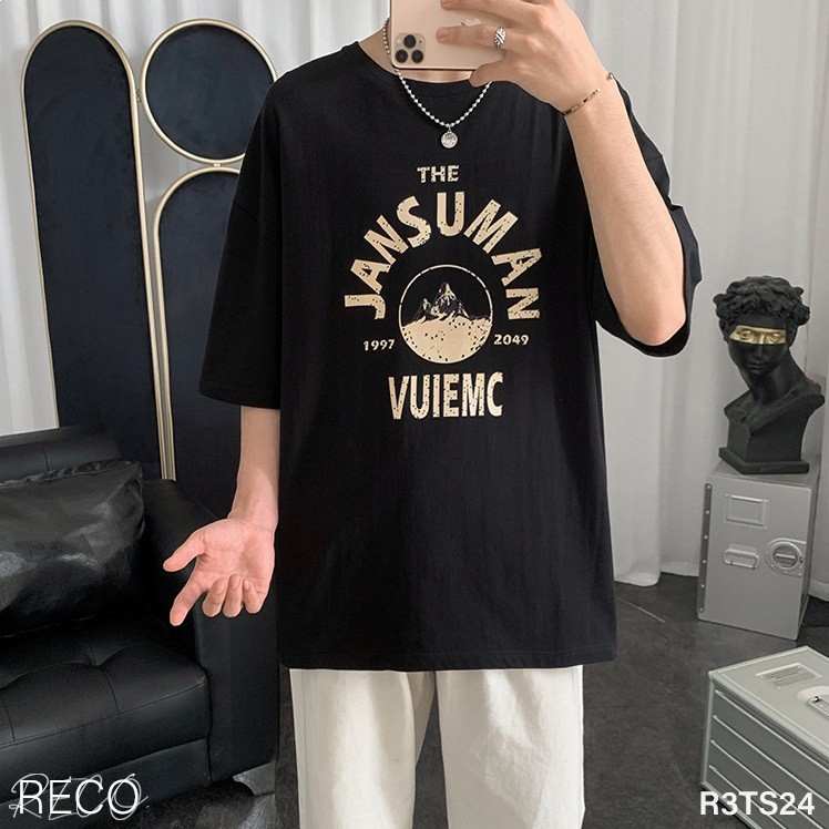 Áo thun, phông nam nữ Hàn Quốc cao cấp dáng rộng tay lỡ T-Shirt Loose R3TS24 Unisex