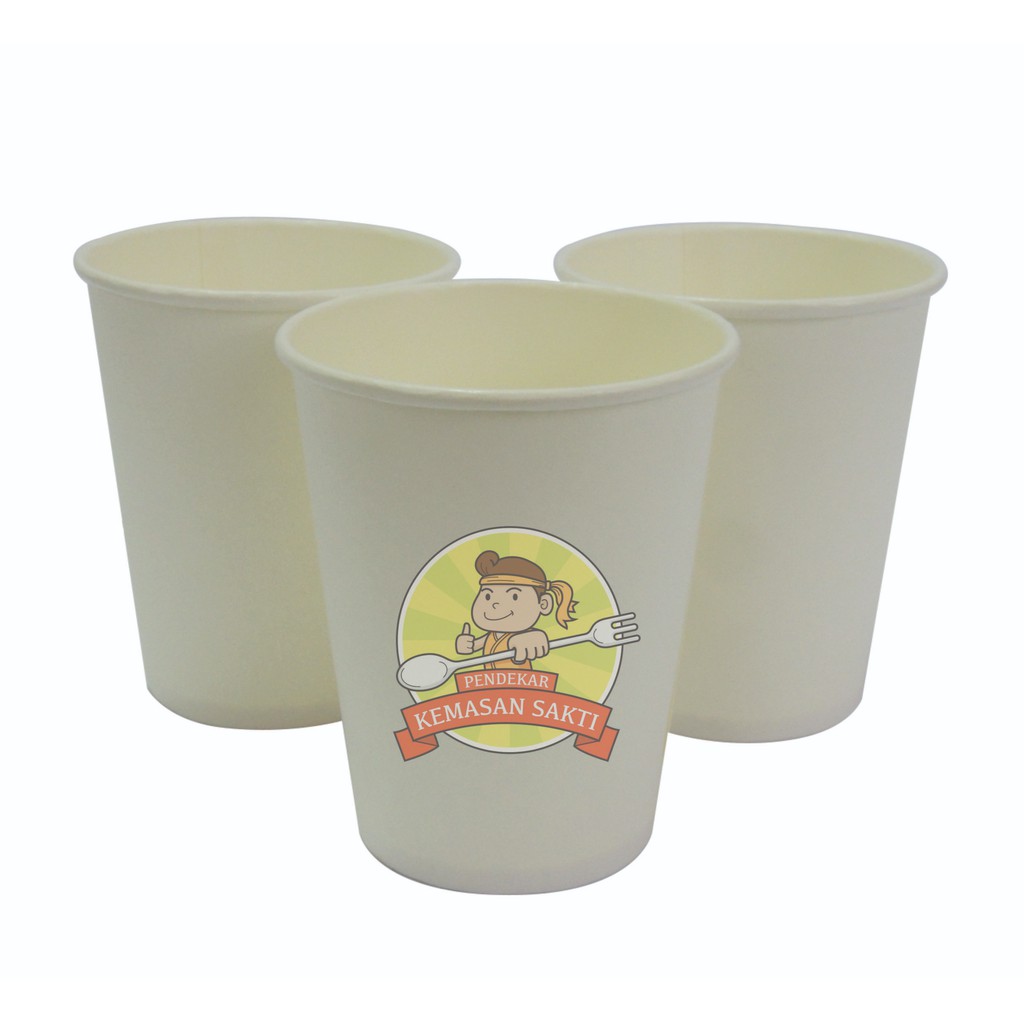 Set 50 Cốc Giấy Đựng Cà Phê 8oz Kích Thước 8 Oz