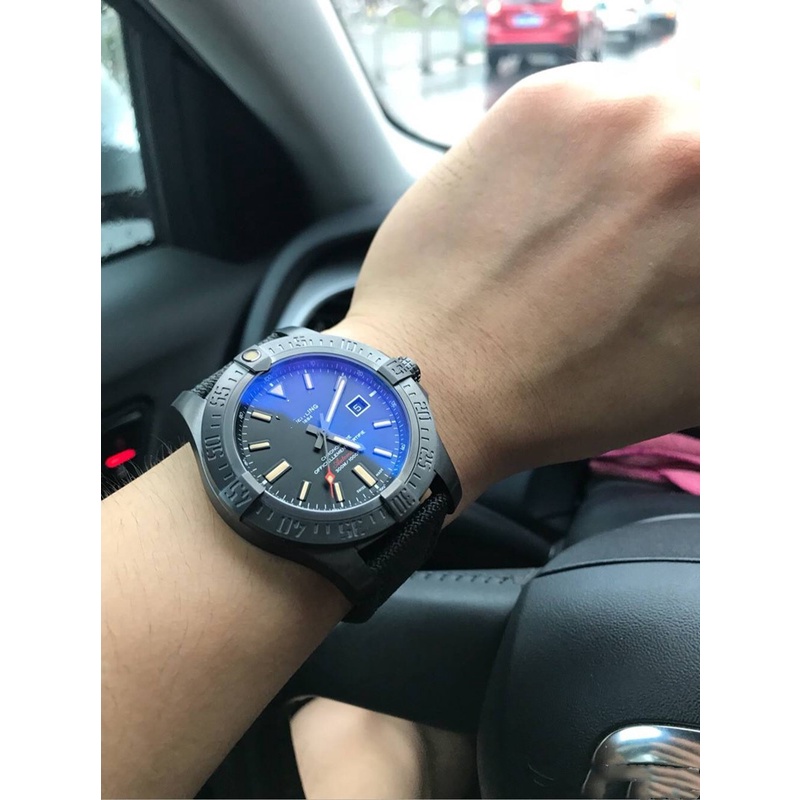 Breitling Canvas Strap Phù hợp với Máy bay Trinh sát Blackbird Avengers Super Ocean Đồng hồ nam với khóa chốt bằng thép không gỉ