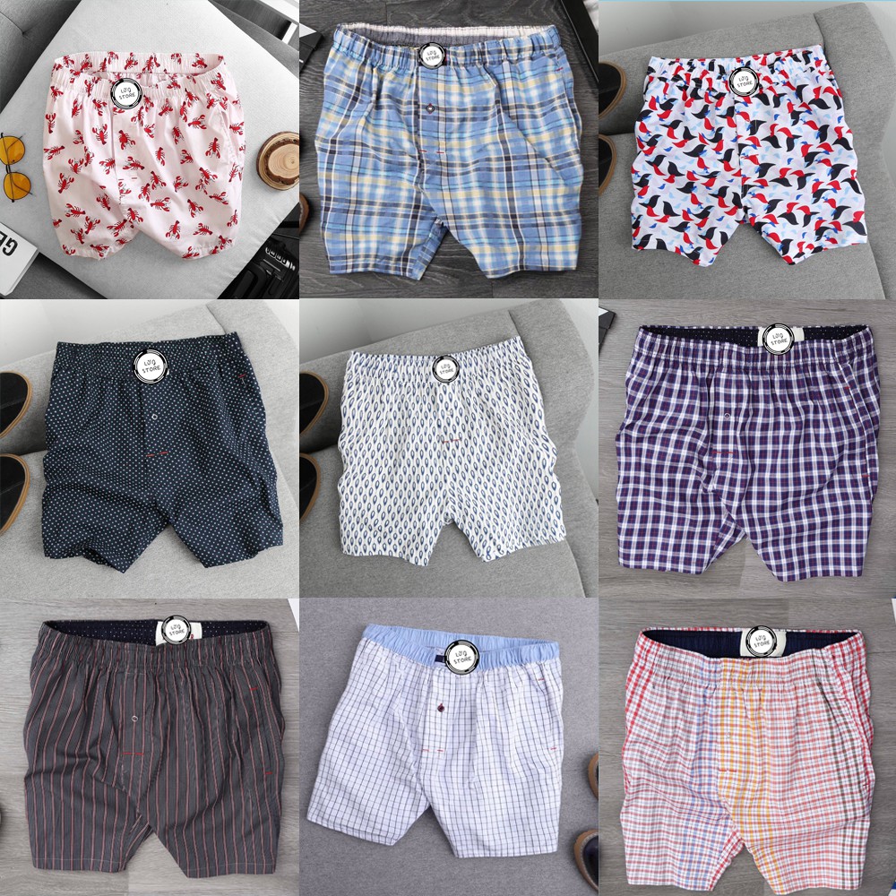 Quần đùi ngủ mặc ở nhà cho nam nhiều màu - Size M giao màu ngẫu nhiên  ( Từ 47 - 59kg ) | BigBuy360 - bigbuy360.vn