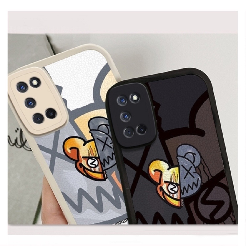 Casing For IPhone 13 12 11 Pro Max Xs X Xr Max 6 6s 7 8 Plus ProMax XsMax 6+ 6s+ 7+ 8+ ins Cool Little devil Violent Bear Fine Hole Lens Protection Lambskin Full Back Cover Shockproof Soft Phone Case KQ 23
