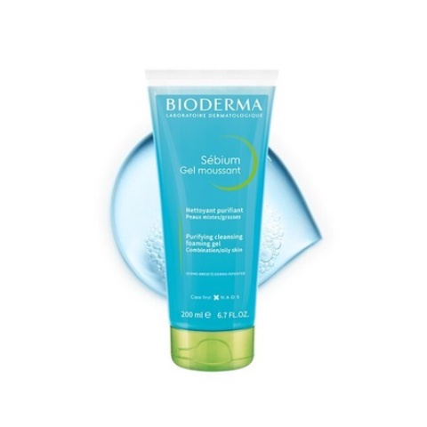 Gel rửa mặt tạo bọt, không chứa xà phòng Bioderma Sebium Gel Moussant 200ml/500ml