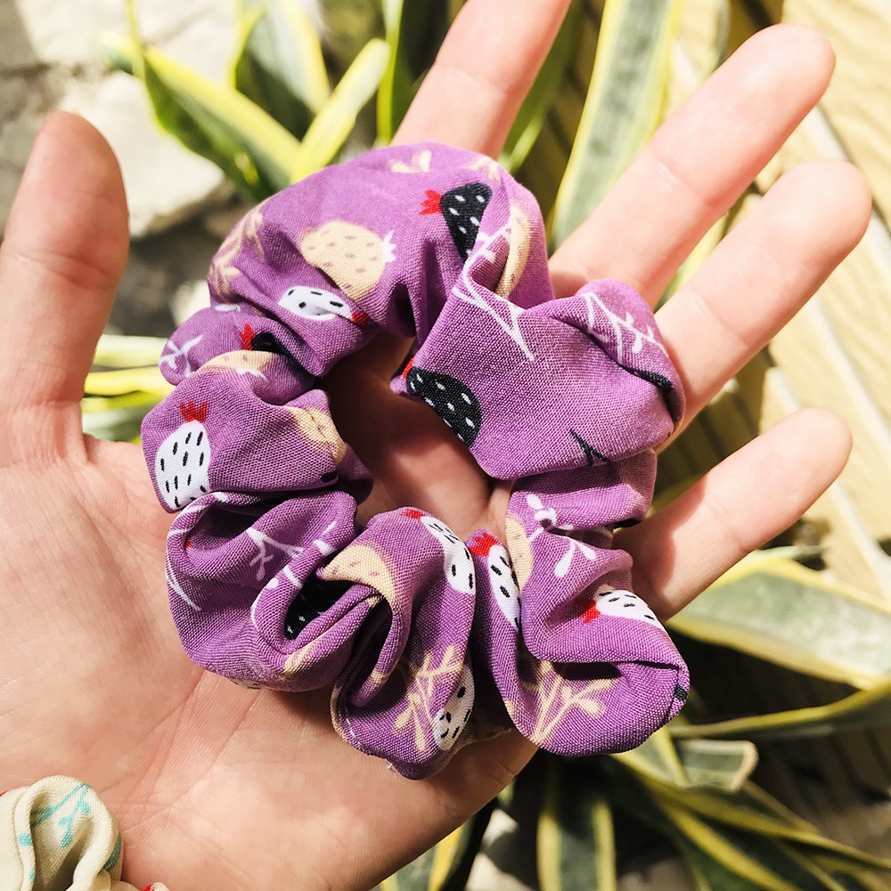 [Mã FAST10KT4 giảm 10K đơn bất kỳ] Cột (buộc) tóc vải scrunchies trái thơm màu sắc xinh xắn M62 DTOnline