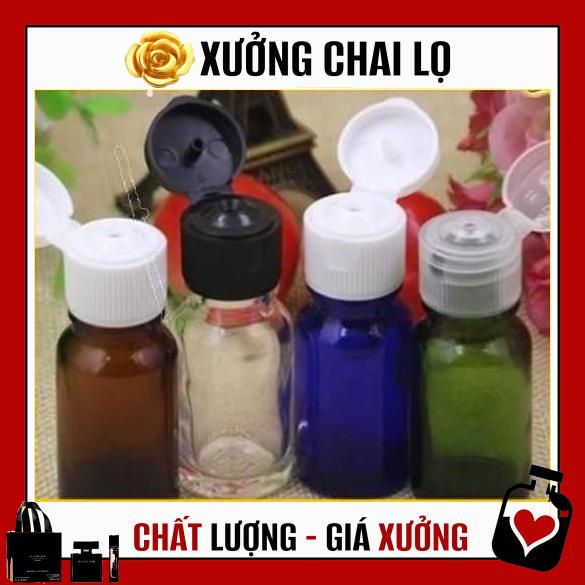 Chai Chiết Mĩ Phẩm ❤ TOP GIÁ RẺ ❤ Chai nắp bật thủy tinh 5ml,10ml nâu,trong chiết mỹ phẩm , , phụ kiện du lịch