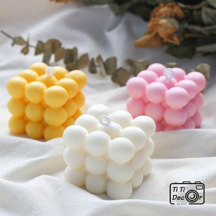 Nến Thơm Hình Khối Rubik TiTi Decor Trang Trí Phòng Ngủ, Phòng Khách Và Decor Bàn Học