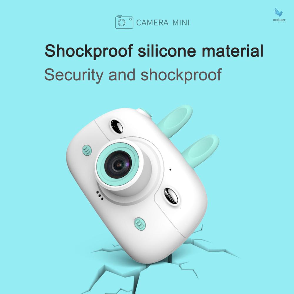 Máy ảnh kỹ thuật số mini hai ống kính lấy nét thông minh màn hình rộng không có thẻ nhớ màu hồng nhỏ gọn cho trẻ em | BigBuy360 - bigbuy360.vn