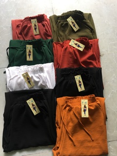 Quần đủi thun ống rộng