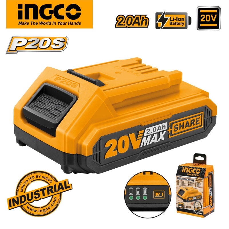 20V/2Ah Pin LITHIUM-ION INGCO FBLI2001